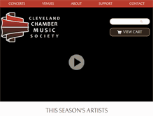 Tablet Screenshot of clevelandchambermusic.org
